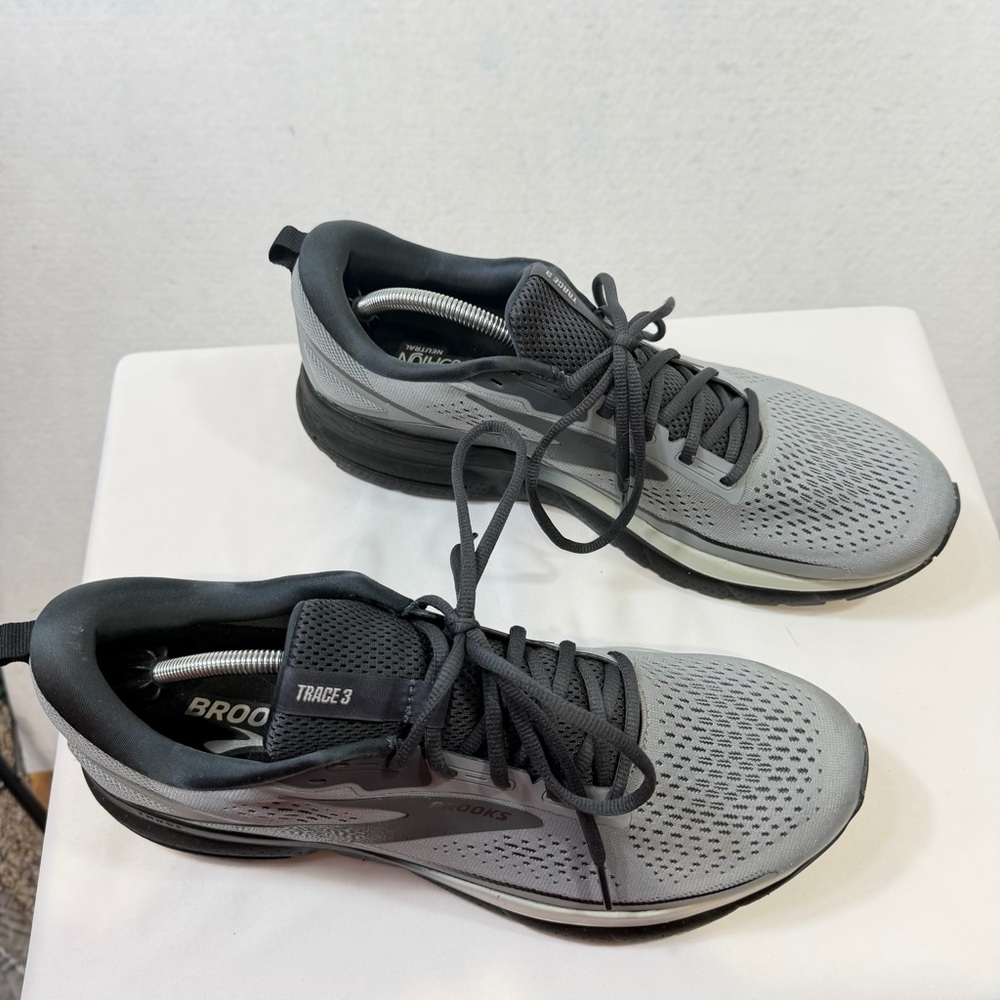 Brooks Trace 3 Mens Sz 13 Medium D Grey Running Shoes Sneakers 1104121D049 - Picture 4 of 8